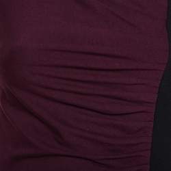 Pre Owned Diane Von Furstenberg Colorblock Stretch Knit Gladys Dress S