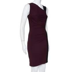 Pre Owned Diane Von Furstenberg Colorblock Stretch Knit Gladys Dress S