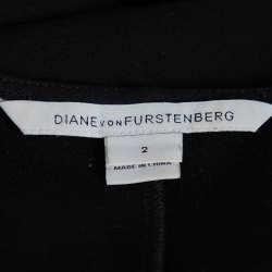 Pre Owned Diane Von Furstenberg Colorblock Stretch Knit Gladys Dress S