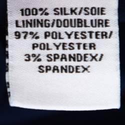 Pre Owned Diane Von Furstenberg Navy Blue Silk Fluerette Mini Dress S