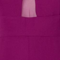 Pre Owned Diane Von Furstenberg Purple Crepe Paneled Wilma Midi Dress S