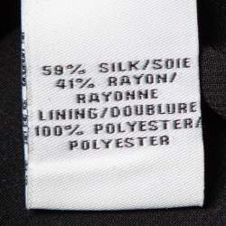 Pre Owned Diane von Furstenberg Navy Blue Star Pattern Fil Coupe Waist Tie Detail Top S