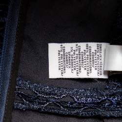 Pre Owned Diane Von Furstenberg Navy Blue Kinchu SG Lace Dress S