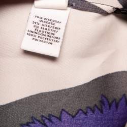 مملوكة مسبقًا Diane Von Furstenberg Blue Printed Crepe Oversized Harriet Dress S