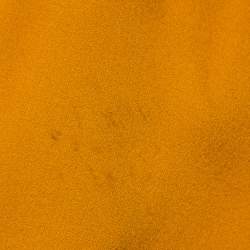 Pre Owned Diane Von Furstenberg Mustard Yellow Silk Mini Wrap Nove Dress M