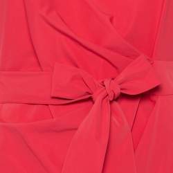 Pre Owned Diane von Furstenberg Pink Jersey Draped Waist Tie Detail Zoe Dress S