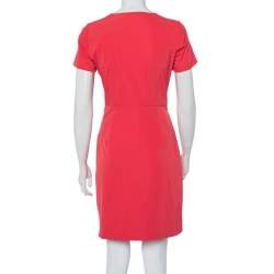 Pre Owned Diane von Furstenberg Pink Jersey Draped Waist Tie Detail Zoe Dress S