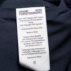 Pre Owned Diane Von Furstenberg Red Patterned Lamé Maxi Dress L