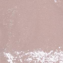 Pre Owned Diane von Furstenberg Peach Sequin Embellished Menaro Blouse S