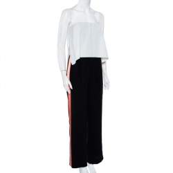 Diane Von Furstenberg Color Block Crepe Strapless Amare Jumpsuit S