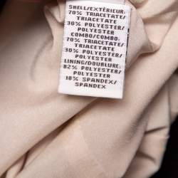 Pre Owned Diane von Furstenberg Black Crepe Contrast Panel Gail A-Line Dress M