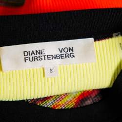 Pre Owned Diane Von Furstenberg Multicolor Striped Rib Knit Bodycon Dress S