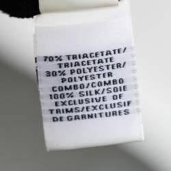 Pre Owned Diane Von Furstenberg Black Crepe Embellished Neck Detail Top S