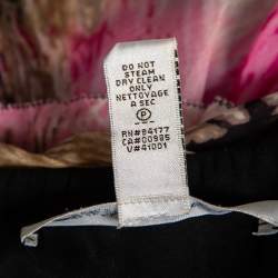 Pre Owned Diane von Furstenberg Multicolor Printed Silk Strapless Brighton Mini Dress M