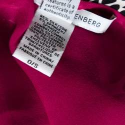 Pre Owned Diane Von Furstenberg Multicolor Silk Paneled Metal Embellished Short Serape Shrug (One Size)