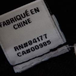 Pre Owned Diane Von Furstenberg Monochrome Tweed Zip Front Collarless Caity Jacket S