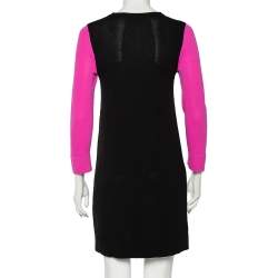 Pre Owned Diane Von Furstenberg Colorblock Striped Knit Aina Mini Dress S