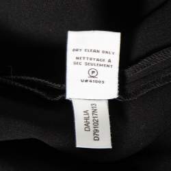 Pre Owned Diane von Furstenberg Black Lace & Crepe Dahlia Dress S