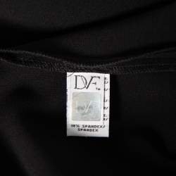 Pre Owned Diane von Furstenberg Black Lace & Crepe Dahlia Dress S