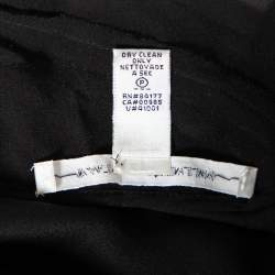 Pre Owned Diane Von Furstenberg Black Silk Draped Detail Sleeveless Mell Top L