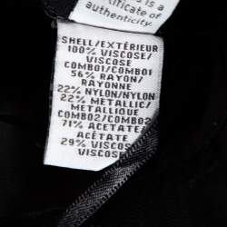 Pre Owned Diane von Furstenberg Black Knit & Metallic Plissé Heavyn Maxi Wrap Dress S