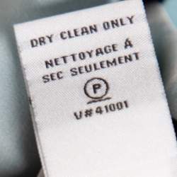 Pre Owned Diane von Furstenberg Blue Kovacs Print Silk Shirt Dress M