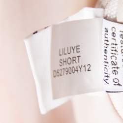 Pre Owned Diane Von Furstenberg Orange Printed Silk Liluye One Shoulder Short Dress M