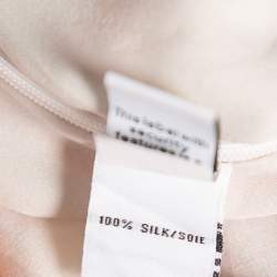 Pre Owned Diane Von Furstenberg Orange Printed Silk Liluye One Shoulder Short Dress M