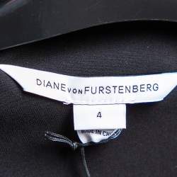 Diane von Furstenberg Black Crepe Stacy Wrap Jumpsuit S