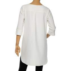 Diane von Furstenberg White Crepe Pocket Detail Agness Short Dress S