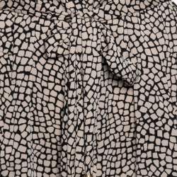 Pre Owned Diane von Furstenberg Monochrome Silk Button Front New Tunis Dress M