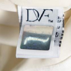 Pre Owned Diane von Furstenberg White Crepe Preston Wide Leg Pants M