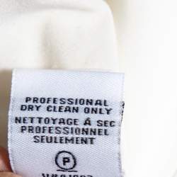 Pre Owned Diane von Furstenberg White Crepe Preston Wide Leg Pants M