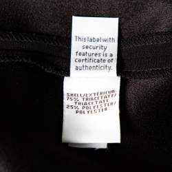 Pre Owned Diane von Furstenberg Black Crepe Preston Wide Leg Trousers L