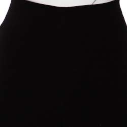 Pre Owned Diane von Furstenberg Black Crepe Preston Wide Leg Trousers L