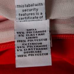 Pre Owned Diane Von Furstenberg Atomic Orange Fitted Short Sleeve Yazmine Dress S