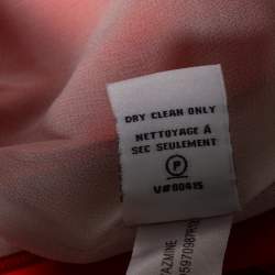 Pre Owned Diane Von Furstenberg Atomic Orange Fitted Short Sleeve Yazmine Dress S