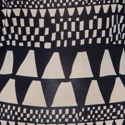 Pre Owned Diane von Furstenberg Black Patterned Silk Knit Victorio Dress S