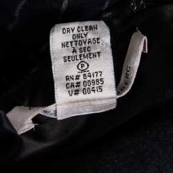 Pre Owned Diane von Furstenberg Navy Blue Striped Wool Helen Sheath Dress M