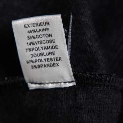 Pre Owned Diane von Furstenberg Navy Blue Striped Wool Helen Sheath Dress M