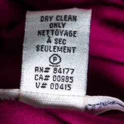 Pre Owned Diane von Furstenberg Fuchsia Wool Whitley Pleated Detailed Short Dress M