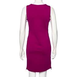 Pre Owned Diane von Furstenberg Fuchsia Knit Leigh Dress M