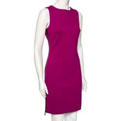 Pre Owned Diane von Furstenberg Fuchsia Knit Leigh Dress M