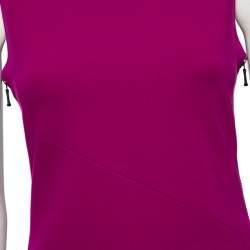Pre Owned Diane von Furstenberg Fuchsia Knit Leigh Dress M