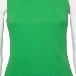 Pre Owned Diane von Furstenberg Green Textured Carpreena Short Dress S
