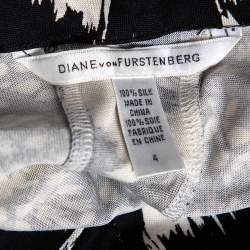 Pre Owned Diane Von Furstenberg Multicolor Printed Silk Knit Stirling Dress S