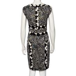 Pre Owned Diane Von Furstenberg Multicolor Printed Silk Knit Stirling Dress S