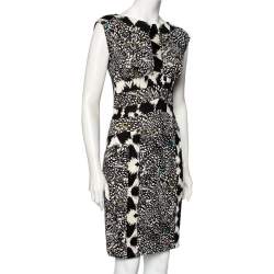 Pre Owned Diane Von Furstenberg Multicolor Printed Silk Knit Stirling Dress S