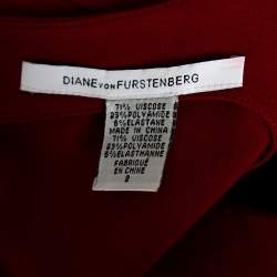 Pre Owned Diane von Furstenberg Red Knit Sleeveless Carpreena Mini Dress S