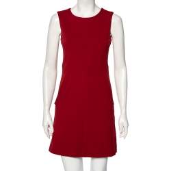 Pre Owned Diane von Furstenberg Red Knit Sleeveless Carpreena Mini Dress S